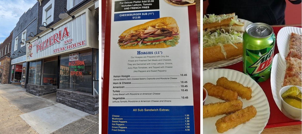 Alex's Pizzeria & Steak House Menu