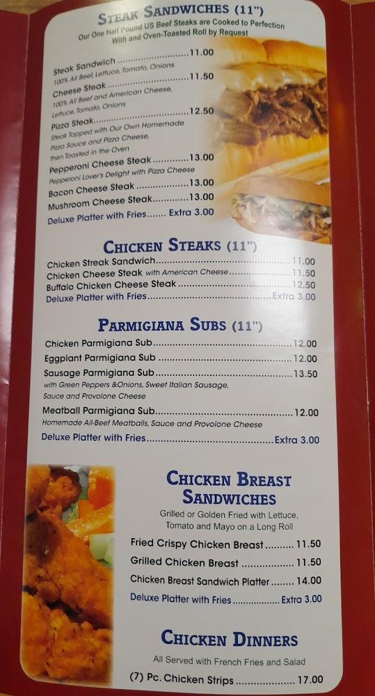 Alex's Pizzeria & Steak House Menu image 2